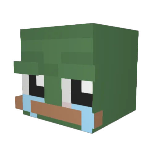 timeHotel Minecraft avatar head, 3D render
