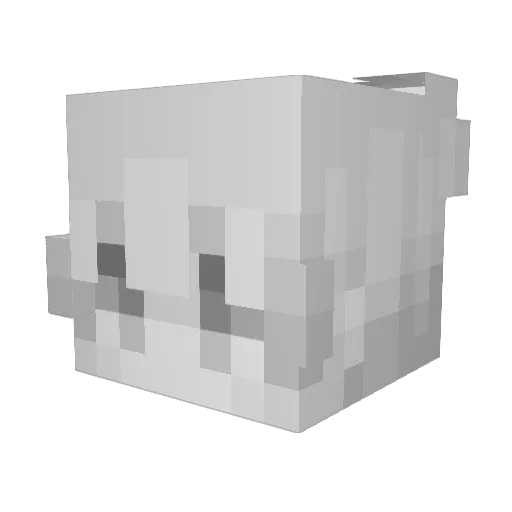 time_xyz Minecraft avatar head, 3D render