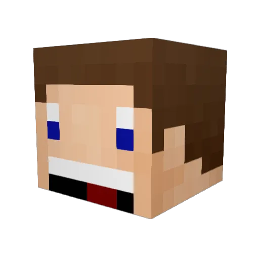 timeleh Minecraft avatar head, 3D render