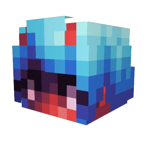 timestalls Minecraft avatar head, 3D render