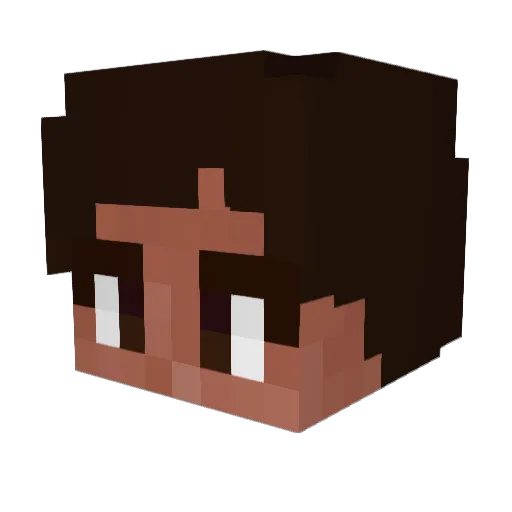 timetourist Minecraft avatar head, 3D render