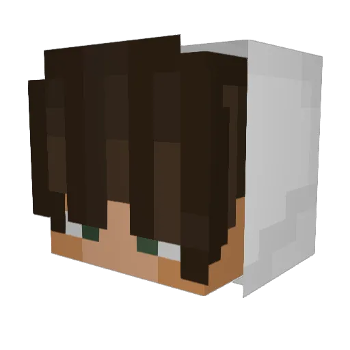timilu Minecraft avatar head, 3D render