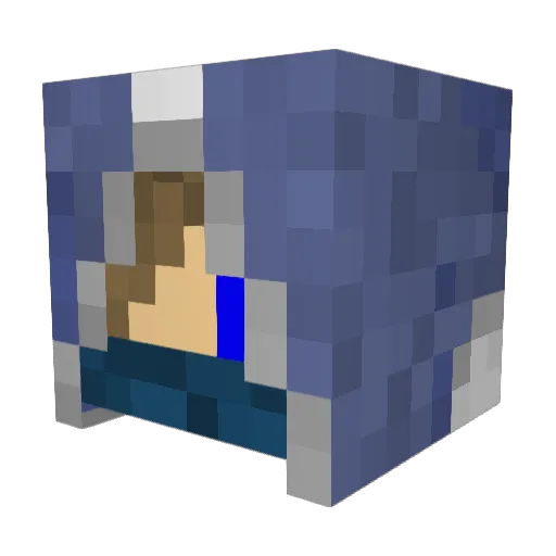 timistda Minecraft avatar head, 3D render