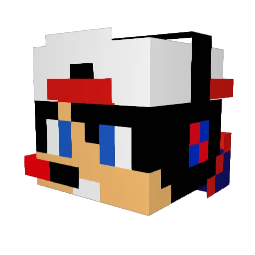 timito22 Minecraft avatar head, 3D render