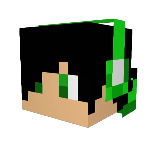 timkanu Minecraft avatar head, 3D render