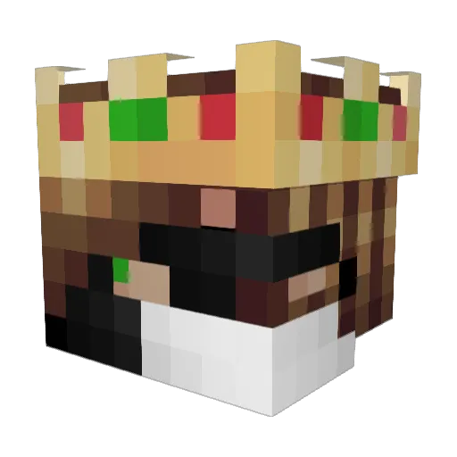timkatzdotcomm Minecraft avatar head, 3D render