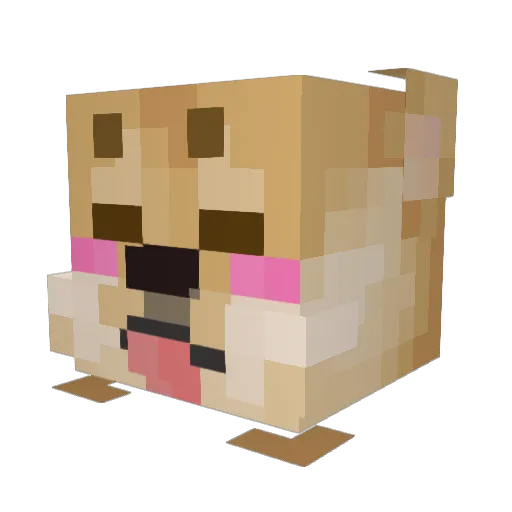 timkiwi Minecraft avatar head, 3D render