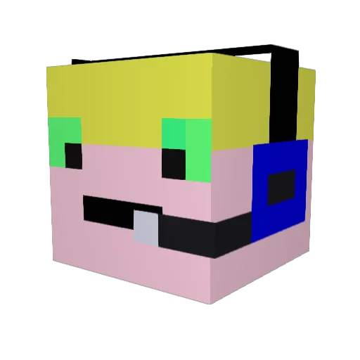timmybaba Minecraft avatar head, 3D render