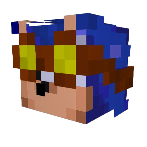 timmymike Minecraft avatar head, 3D render