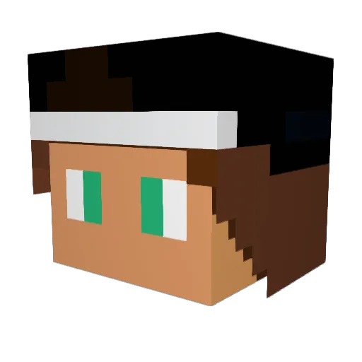 timorito Minecraft avatar head, 3D render