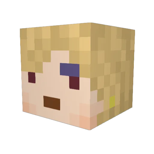 timothydeodorant Minecraft avatar head, 3D render