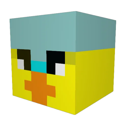 timotimiii Minecraft avatar head, 3D render