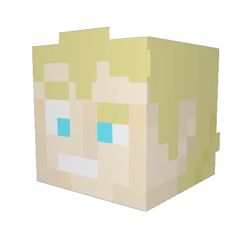 timpoleon Minecraft avatar head, 3D render