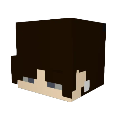 timvndm Minecraft avatar head, 3D render