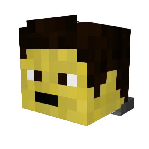 timyeater Minecraft avatar head, 3D render