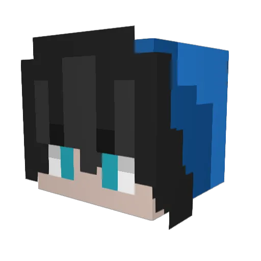 timytufftip Minecraft avatar head, 3D render
