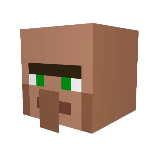 timzinfa Minecraft avatar head, 3D render
