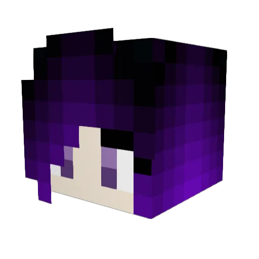 tinabinalala Minecraft avatar head, 3D render