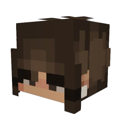 tinataray Minecraft avatar head, 3D render
