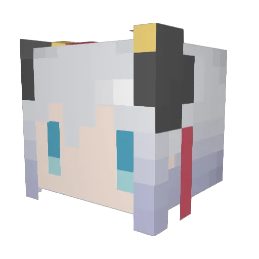 tinatyan Minecraft avatar head, 3D render