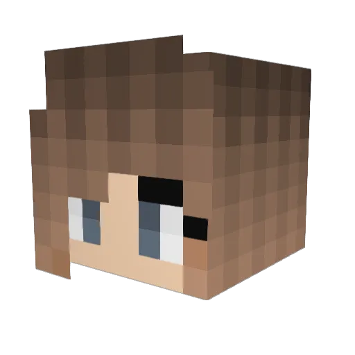 tincii Minecraft avatar head, 3D render