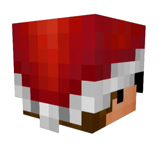 tinedeo Minecraft avatar head, 3D render