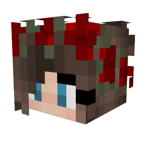 tinekhaleesi Minecraft avatar head, 3D render