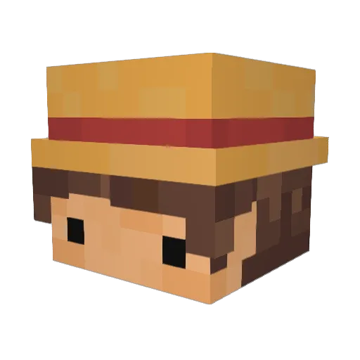 tineny Minecraft avatar head, 3D render