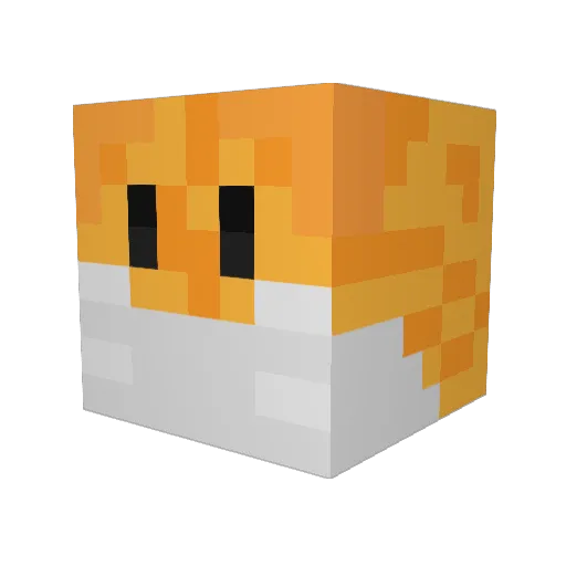 tingeow Minecraft avatar head, 3D render