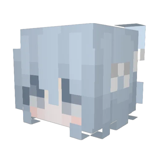 tingge666 Minecraft avatar head, 3D render