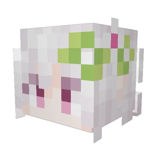 tinghai09 Minecraft avatar head, 3D render