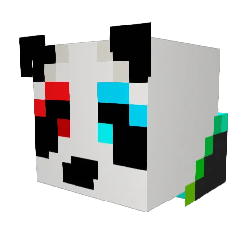 tini908 Minecraft avatar head, 3D render