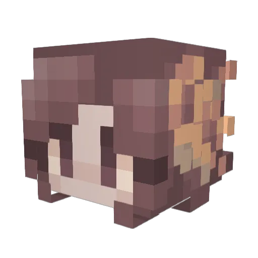 tiniest Minecraft avatar head, 3D render