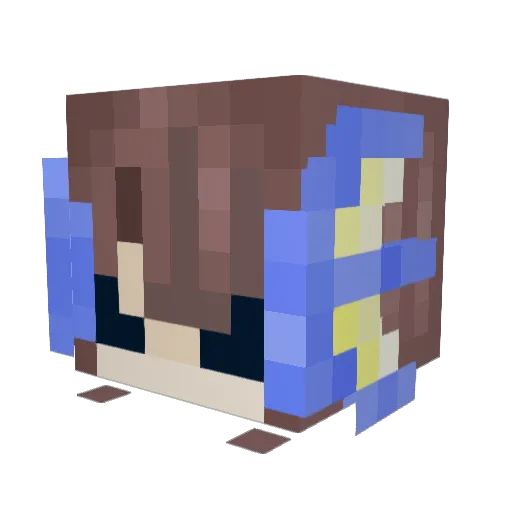 tinkatune Minecraft avatar head, 3D render