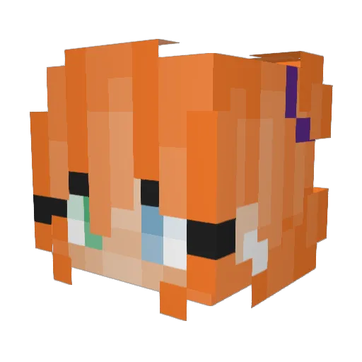 tinkerary Minecraft avatar head, 3D render