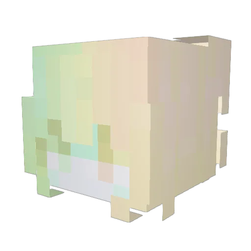 tinmes Minecraft avatar head, 3D render