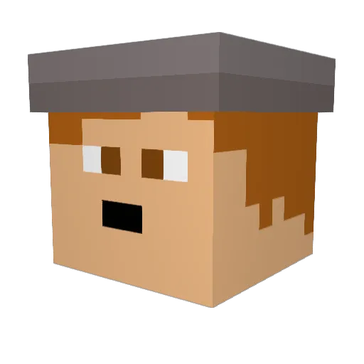 tinpotman9842 Minecraft avatar head, 3D render