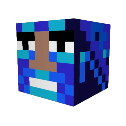tinsyuuu Minecraft avatar head, 3D render