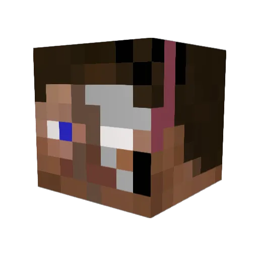 tintin62 Minecraft avatar head, 3D render
