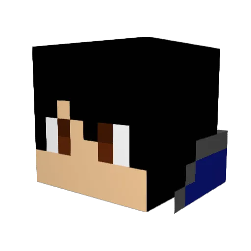 tiny12 Minecraft avatar head, 3D render