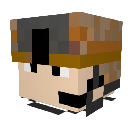 tiny78 Minecraft avatar head, 3D render