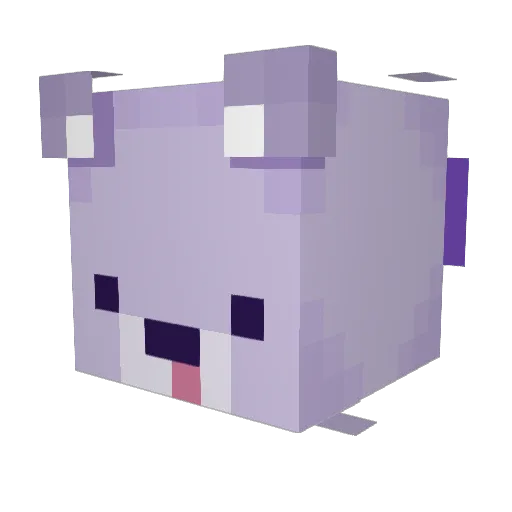 tinyVanessa Minecraft avatar head, 3D render