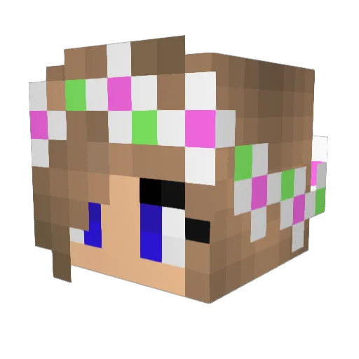 tiny_pup Minecraft avatar head, 3D render