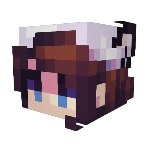 tinyaph Minecraft avatar head, 3D render