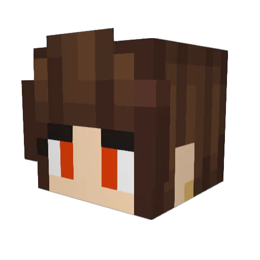 tinybluejacket Minecraft avatar head, 3D render
