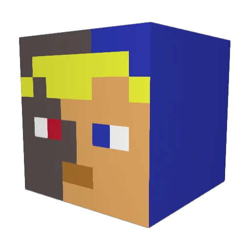 tinyccPAIN Minecraft avatar head, 3D render