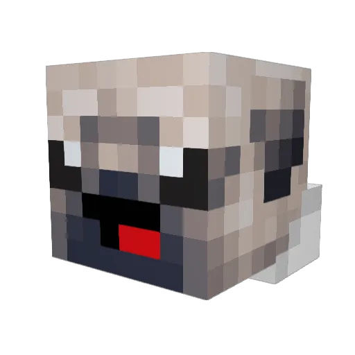 tinycow101 Minecraft avatar head, 3D render