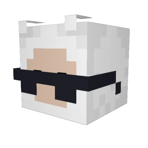 tinycreed Minecraft avatar head, 3D render