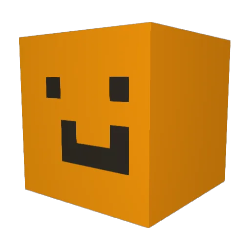 tinyeuropean Minecraft avatar head, 3D render