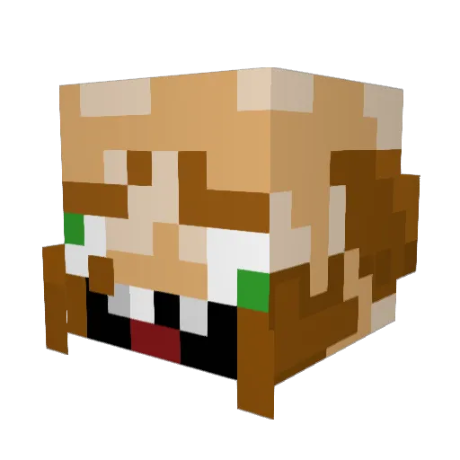 tinyhams Minecraft avatar head, 3D render